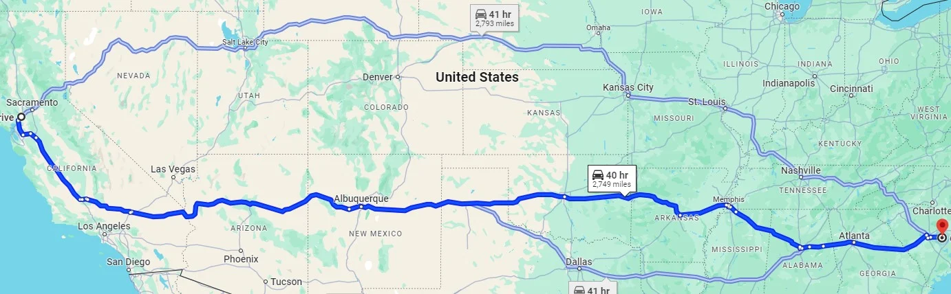 Love Road Trips - Map of our trip