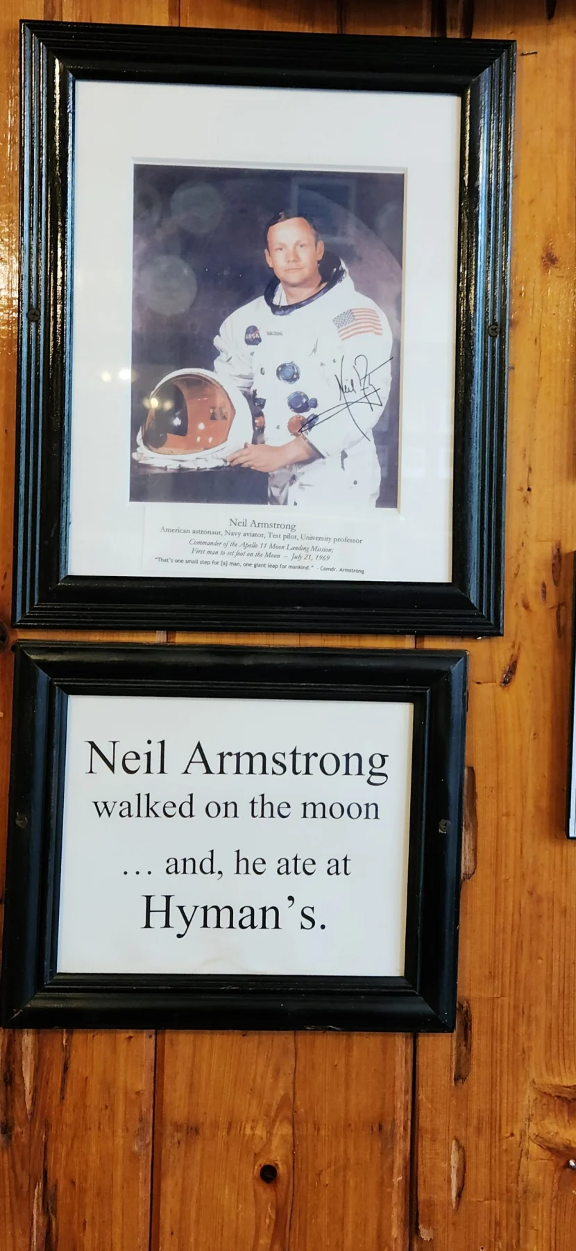 Charleston - unique cuisines - Hyman's - Neil Armstrong