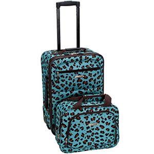  Blue Leopard Softside Luggage