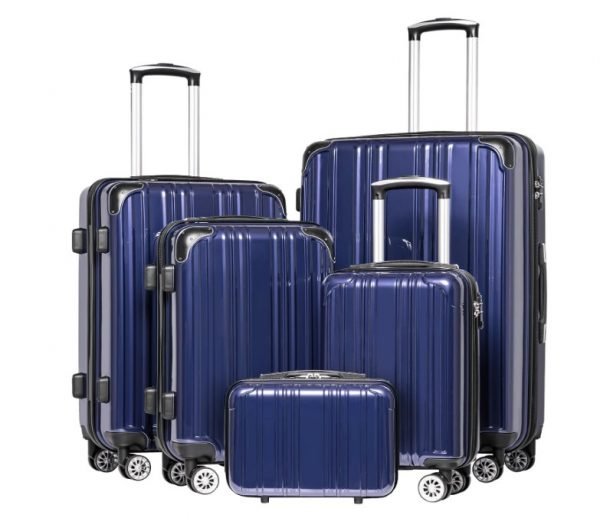 Blue 5-Piece Luggage Set