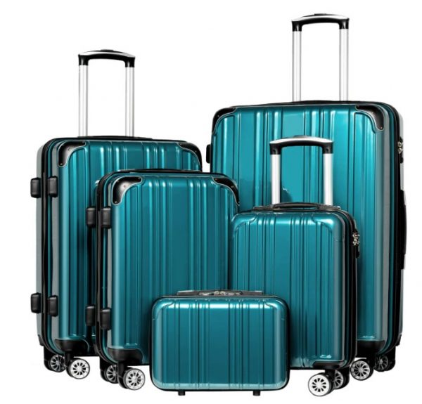 Teal 5-Piece Luggage Set