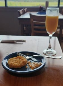 Beaufort, SC - Unique cuisines - Gilligan's Seafood Restaurant - appetizer - fried green tomatoes and Mimosa